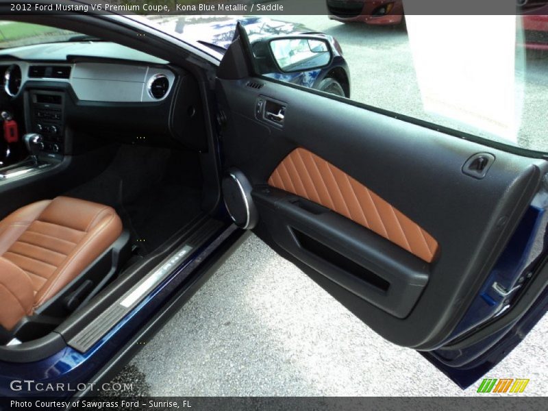 Kona Blue Metallic / Saddle 2012 Ford Mustang V6 Premium Coupe