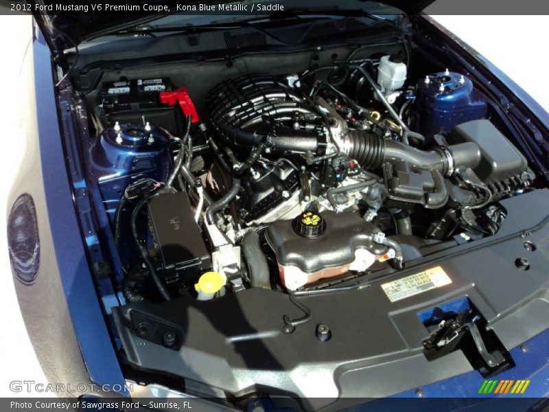 Kona Blue Metallic / Saddle 2012 Ford Mustang V6 Premium Coupe