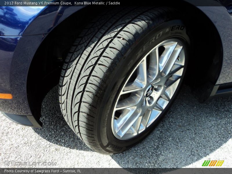 Kona Blue Metallic / Saddle 2012 Ford Mustang V6 Premium Coupe