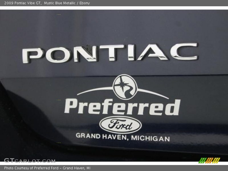 Mystic Blue Metallic / Ebony 2009 Pontiac Vibe GT