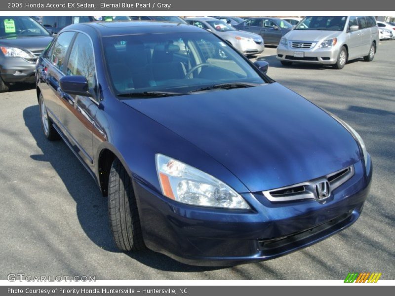 Eternal Blue Pearl / Gray 2005 Honda Accord EX Sedan