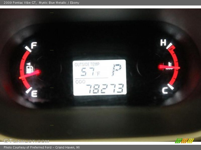 Mystic Blue Metallic / Ebony 2009 Pontiac Vibe GT