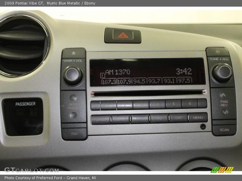 Mystic Blue Metallic / Ebony 2009 Pontiac Vibe GT