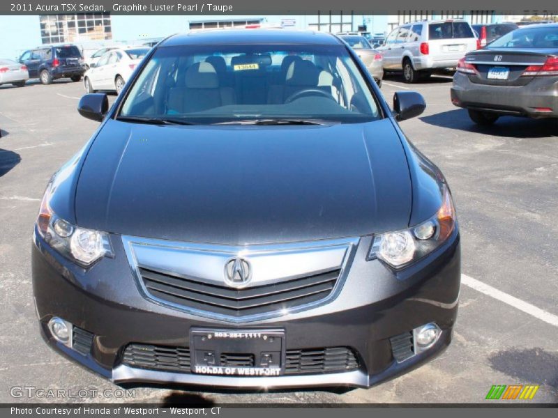 Graphite Luster Pearl / Taupe 2011 Acura TSX Sedan