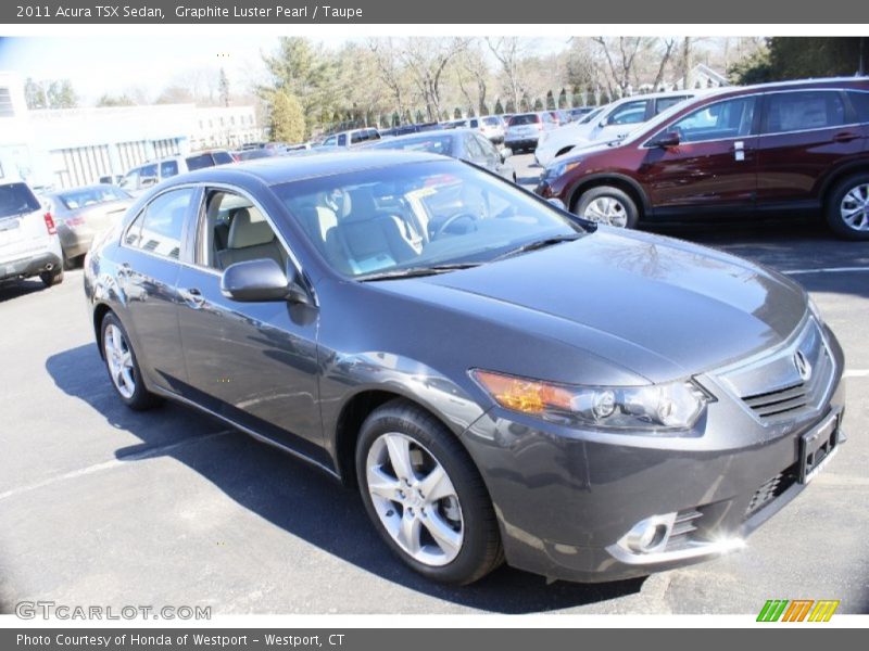 Graphite Luster Pearl / Taupe 2011 Acura TSX Sedan