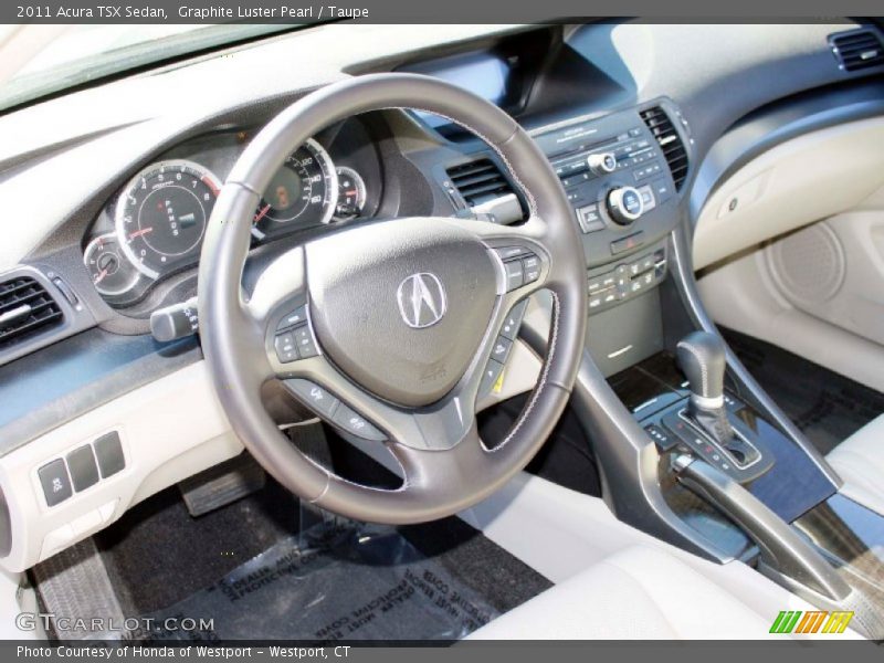 Graphite Luster Pearl / Taupe 2011 Acura TSX Sedan