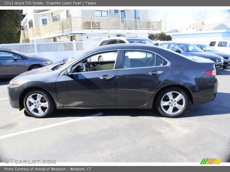 Graphite Luster Pearl / Taupe 2011 Acura TSX Sedan