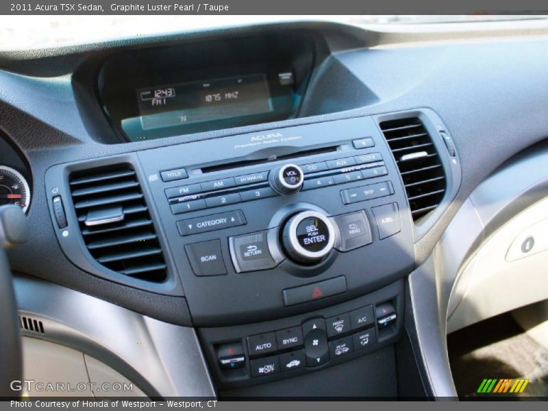 Graphite Luster Pearl / Taupe 2011 Acura TSX Sedan