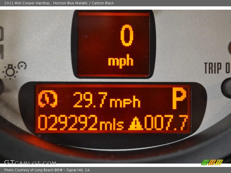 Horizon Blue Metallic / Carbon Black 2011 Mini Cooper Hardtop