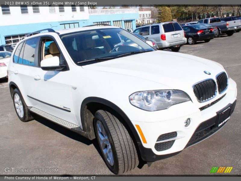 Alpine White / Sand Beige 2013 BMW X5 xDrive 35i