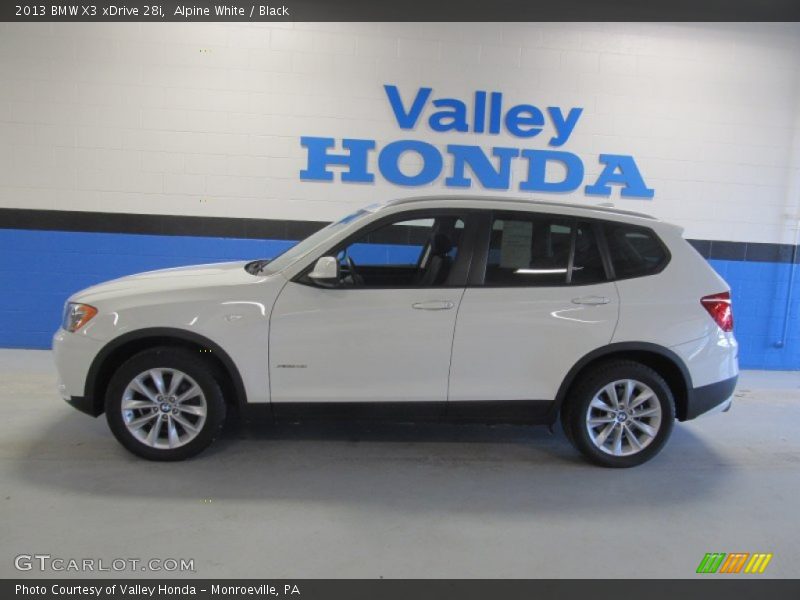 Alpine White / Black 2013 BMW X3 xDrive 28i