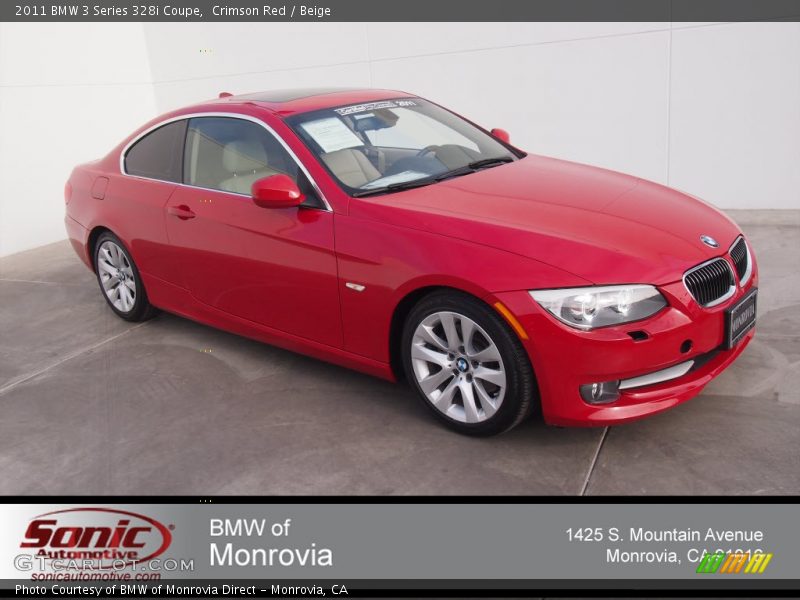 Crimson Red / Beige 2011 BMW 3 Series 328i Coupe