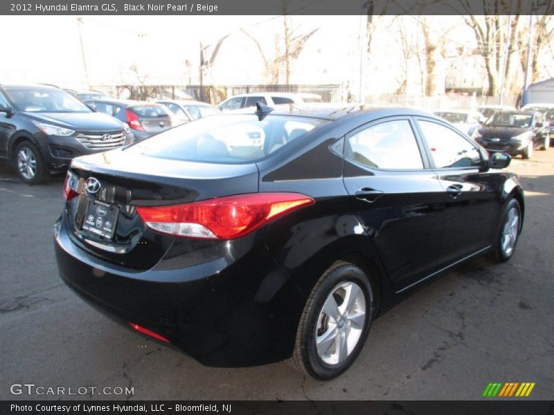 Black Noir Pearl / Beige 2012 Hyundai Elantra GLS