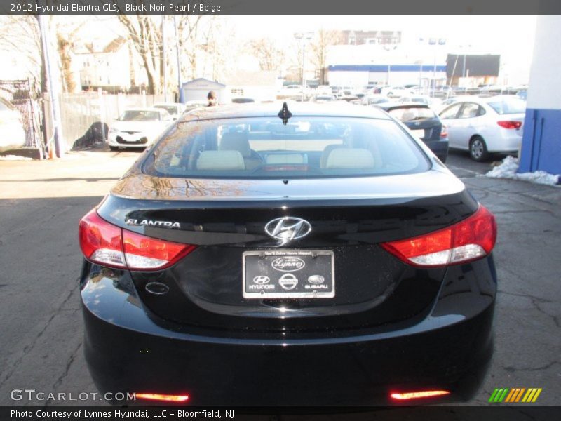 Black Noir Pearl / Beige 2012 Hyundai Elantra GLS