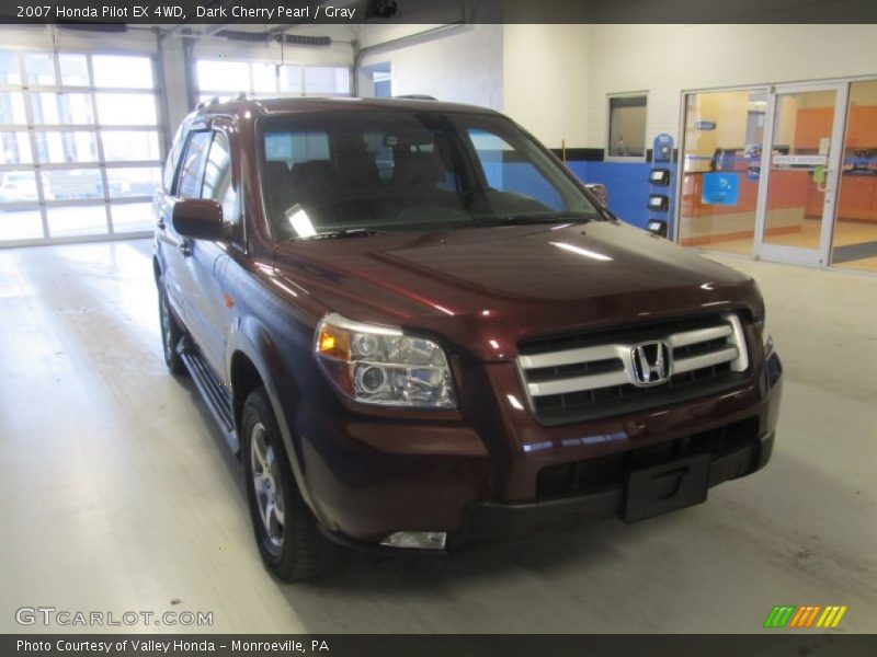 Dark Cherry Pearl / Gray 2007 Honda Pilot EX 4WD