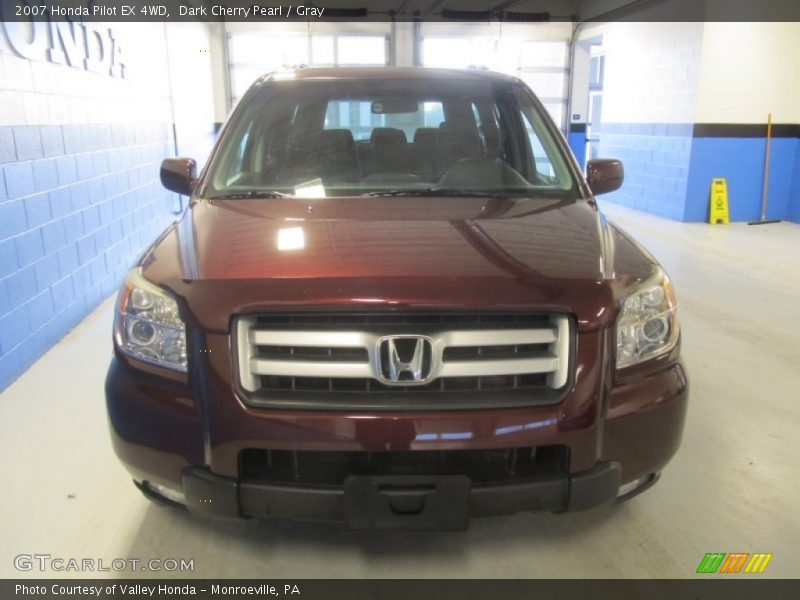 Dark Cherry Pearl / Gray 2007 Honda Pilot EX 4WD