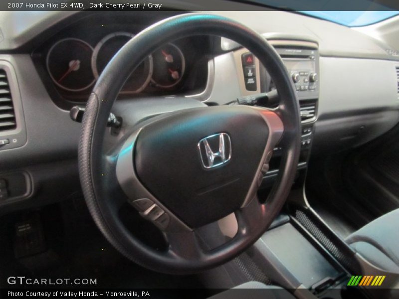 Dark Cherry Pearl / Gray 2007 Honda Pilot EX 4WD
