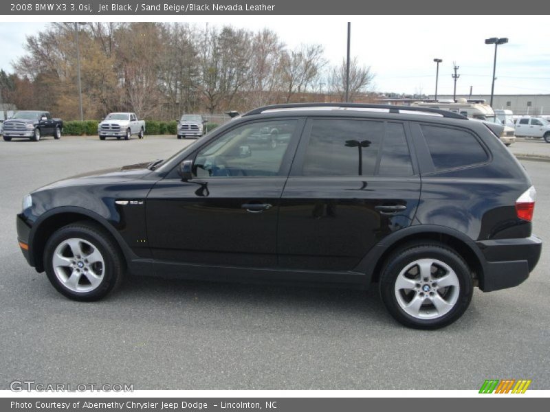 Jet Black / Sand Beige/Black Nevada Leather 2008 BMW X3 3.0si