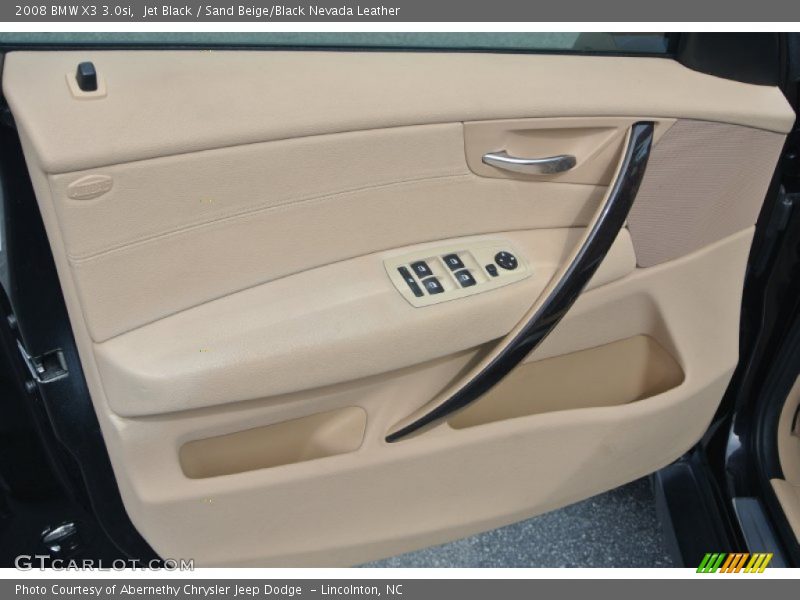 Jet Black / Sand Beige/Black Nevada Leather 2008 BMW X3 3.0si