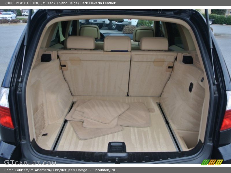 Jet Black / Sand Beige/Black Nevada Leather 2008 BMW X3 3.0si