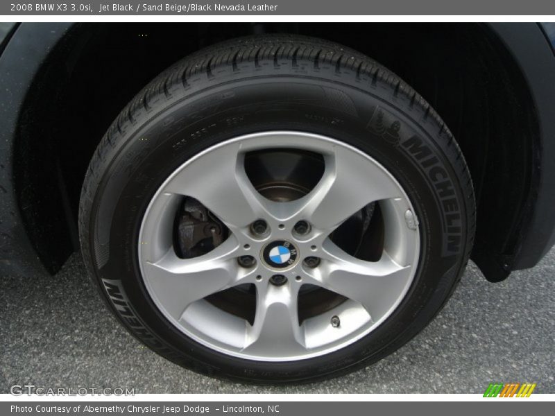 Jet Black / Sand Beige/Black Nevada Leather 2008 BMW X3 3.0si