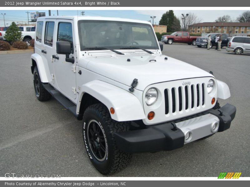 Bright White / Black 2012 Jeep Wrangler Unlimited Sahara 4x4
