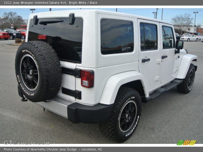 Bright White / Black 2012 Jeep Wrangler Unlimited Sahara 4x4