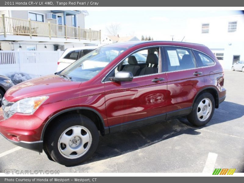 Tango Red Pearl / Gray 2011 Honda CR-V LX 4WD