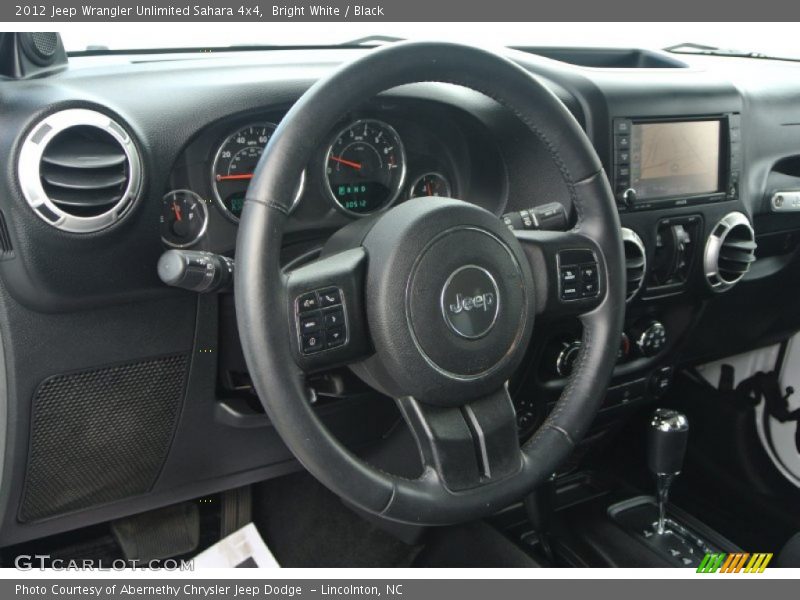 Bright White / Black 2012 Jeep Wrangler Unlimited Sahara 4x4