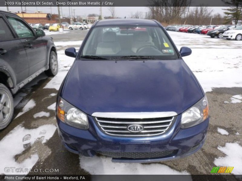 Deep Ocean Blue Metallic / Gray 2009 Kia Spectra EX Sedan