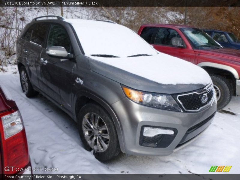 Titanium Silver / Black 2011 Kia Sorento SX V6 AWD