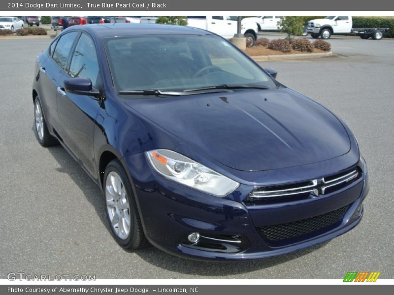 True Blue Pearl Coat / Black 2014 Dodge Dart Limited