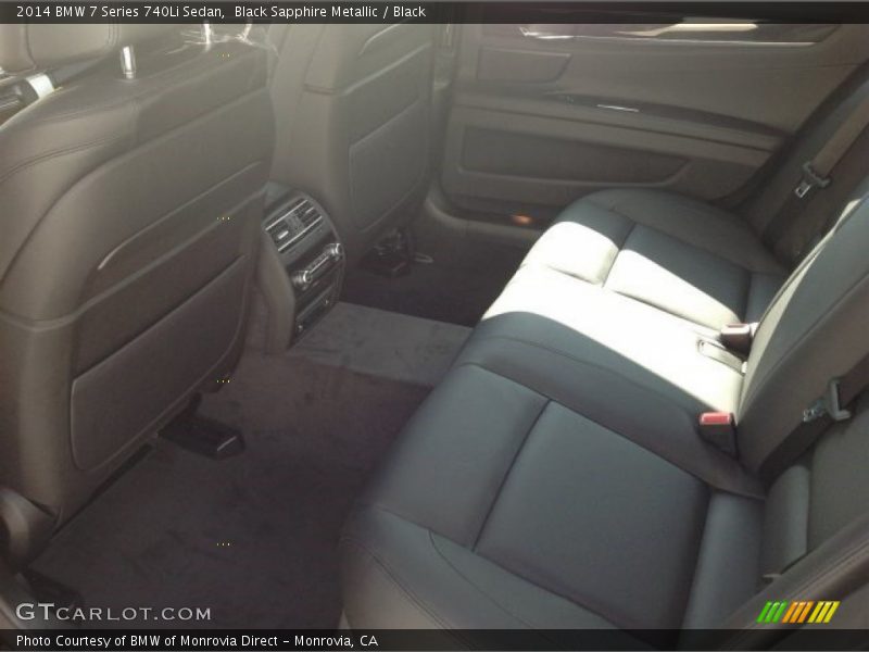 Rear Seat of 2014 7 Series 740Li Sedan