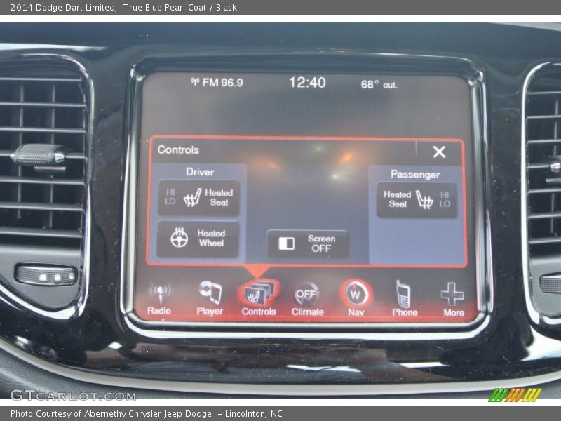 True Blue Pearl Coat / Black 2014 Dodge Dart Limited