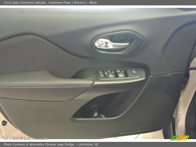 Cashmere Pearl / Morocco - Black 2014 Jeep Cherokee Latitude