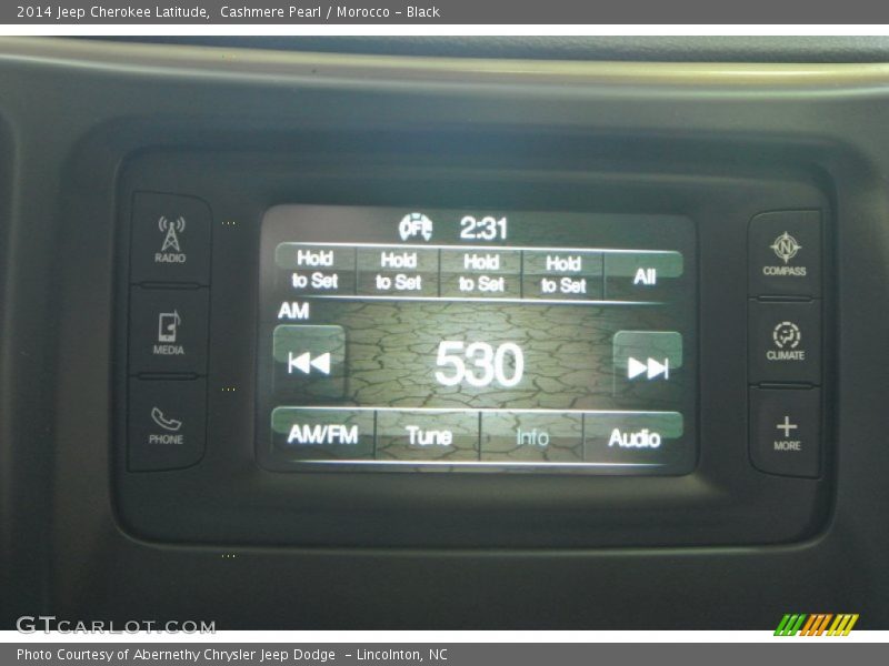 Cashmere Pearl / Morocco - Black 2014 Jeep Cherokee Latitude