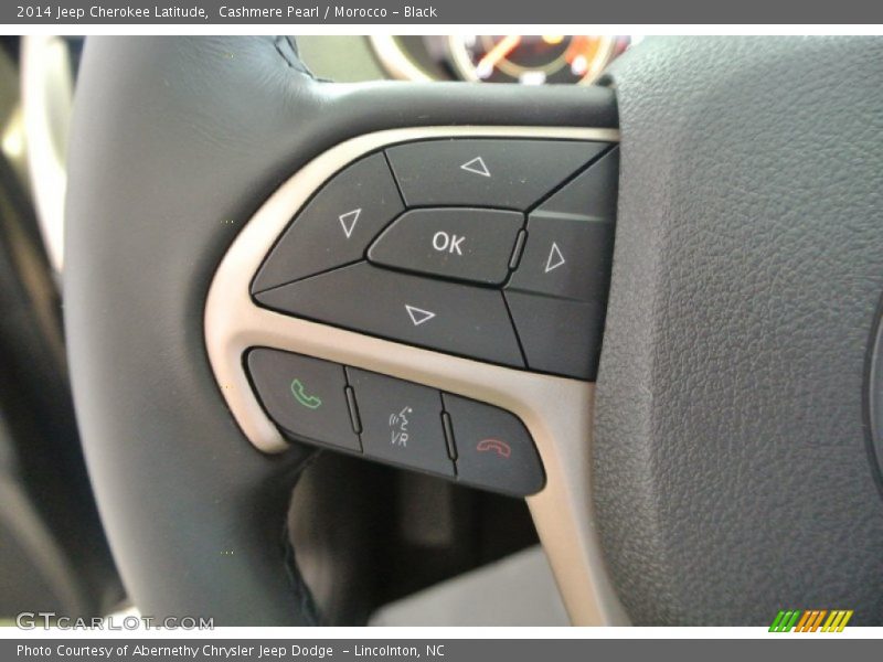 Cashmere Pearl / Morocco - Black 2014 Jeep Cherokee Latitude