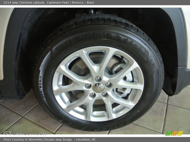 Cashmere Pearl / Morocco - Black 2014 Jeep Cherokee Latitude