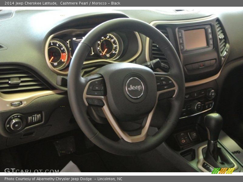 Cashmere Pearl / Morocco - Black 2014 Jeep Cherokee Latitude