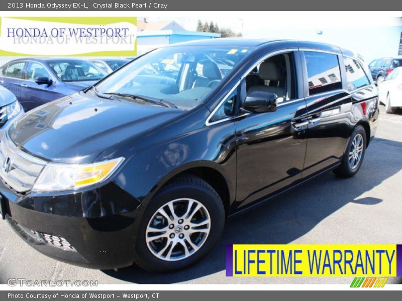 Crystal Black Pearl / Gray 2013 Honda Odyssey EX-L