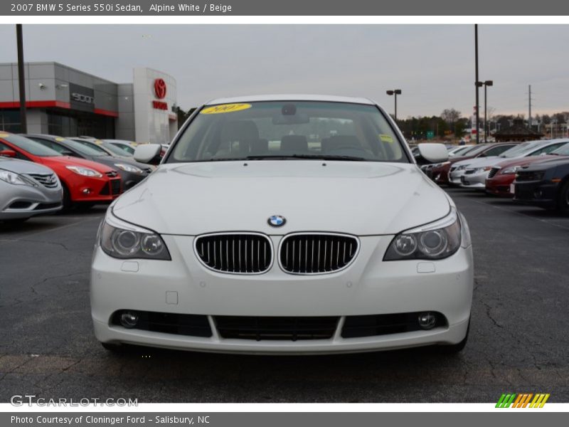 Alpine White / Beige 2007 BMW 5 Series 550i Sedan