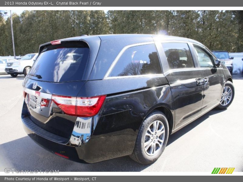 Crystal Black Pearl / Gray 2013 Honda Odyssey EX-L