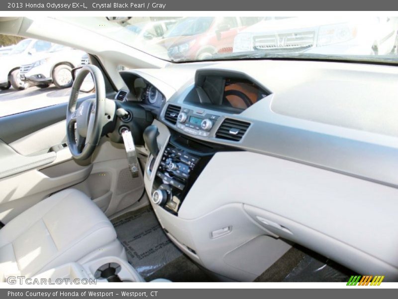 Crystal Black Pearl / Gray 2013 Honda Odyssey EX-L