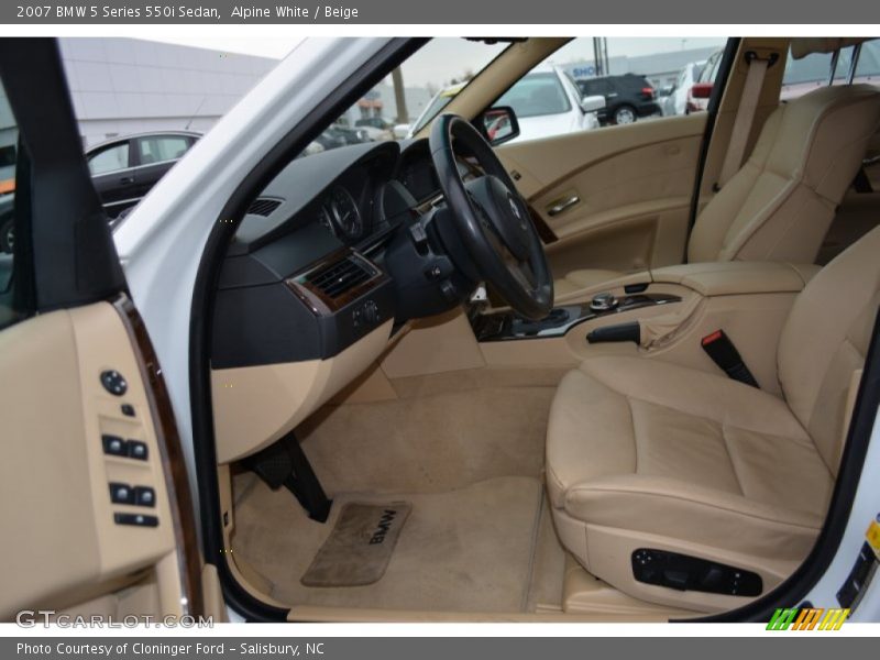 Alpine White / Beige 2007 BMW 5 Series 550i Sedan