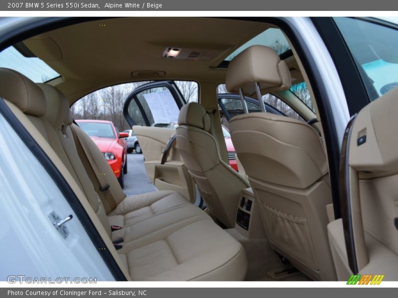Alpine White / Beige 2007 BMW 5 Series 550i Sedan