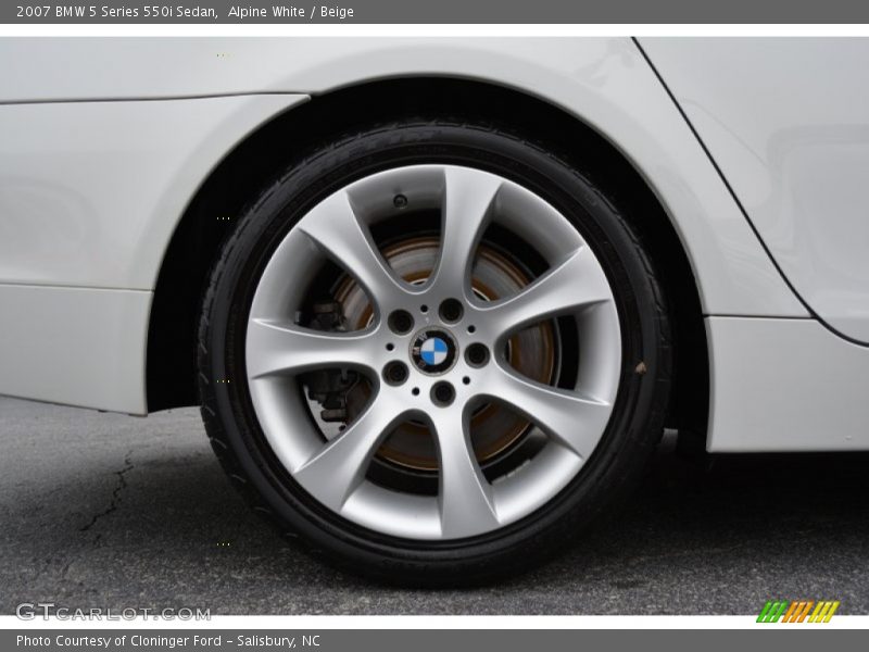 Alpine White / Beige 2007 BMW 5 Series 550i Sedan