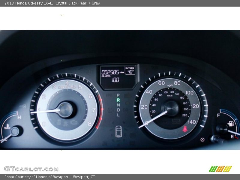 Crystal Black Pearl / Gray 2013 Honda Odyssey EX-L