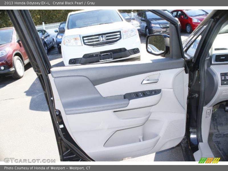 Crystal Black Pearl / Gray 2013 Honda Odyssey EX-L