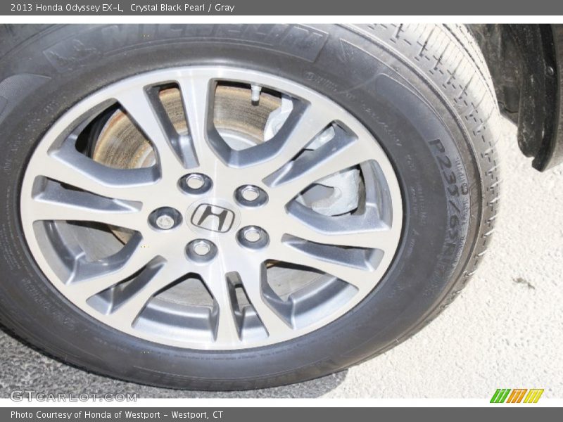 Crystal Black Pearl / Gray 2013 Honda Odyssey EX-L