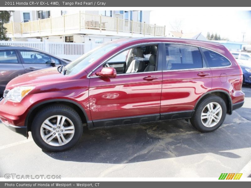 Tango Red Pearl / Gray 2011 Honda CR-V EX-L 4WD